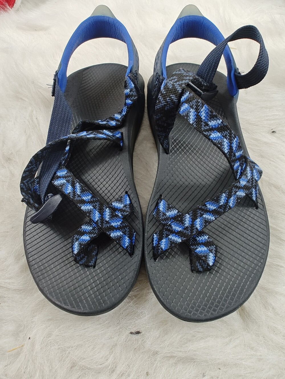 Chaco Black & Blue Slingback Hiking Sandals Men's Size 9 Outdoor Comfort